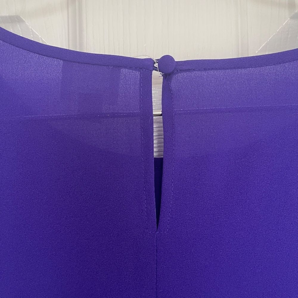 J.Crew Factory Store Royal Purple LS Blouse Sz S - Picture 4 of 5